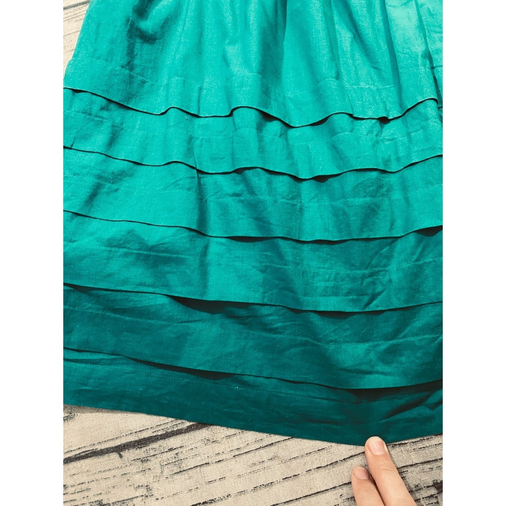 Maeve Height of Summer Strapless Cotton Dress Sz 8 Cottage Feminine Retro - Picture 8 of 13
